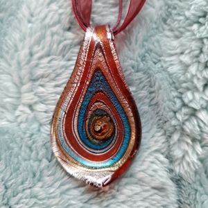 Unique Glass Swirl Necklace